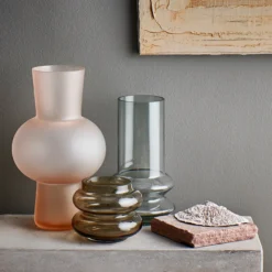 HKliving Glass Flower Vase S Matt Peach 9 HKliving Glass Flower Vase S Matt Peach