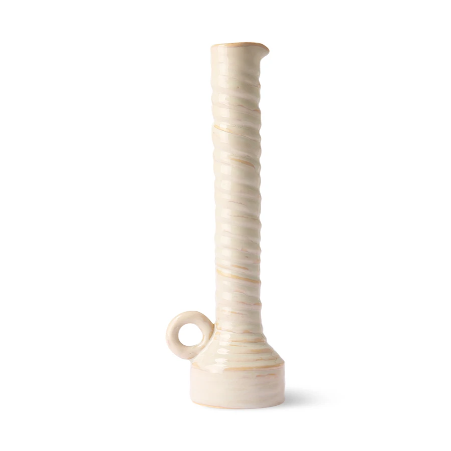 HKliving Ceramic Glazed Flower Vase, Cream 3 HKliving Ceramic Glazed Flower Vase, Cream