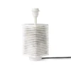 HKliving Ribbed Marble Table Lampbase White