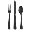 HKliving Matt Black 3 Pieces Cutlery Set
