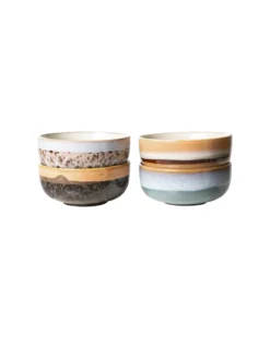 HKliving 70´S Ceramics Tapas Bowls II - Set of 4