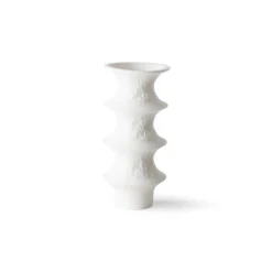 HKliving Matt White Porcelain Vases Set of 4