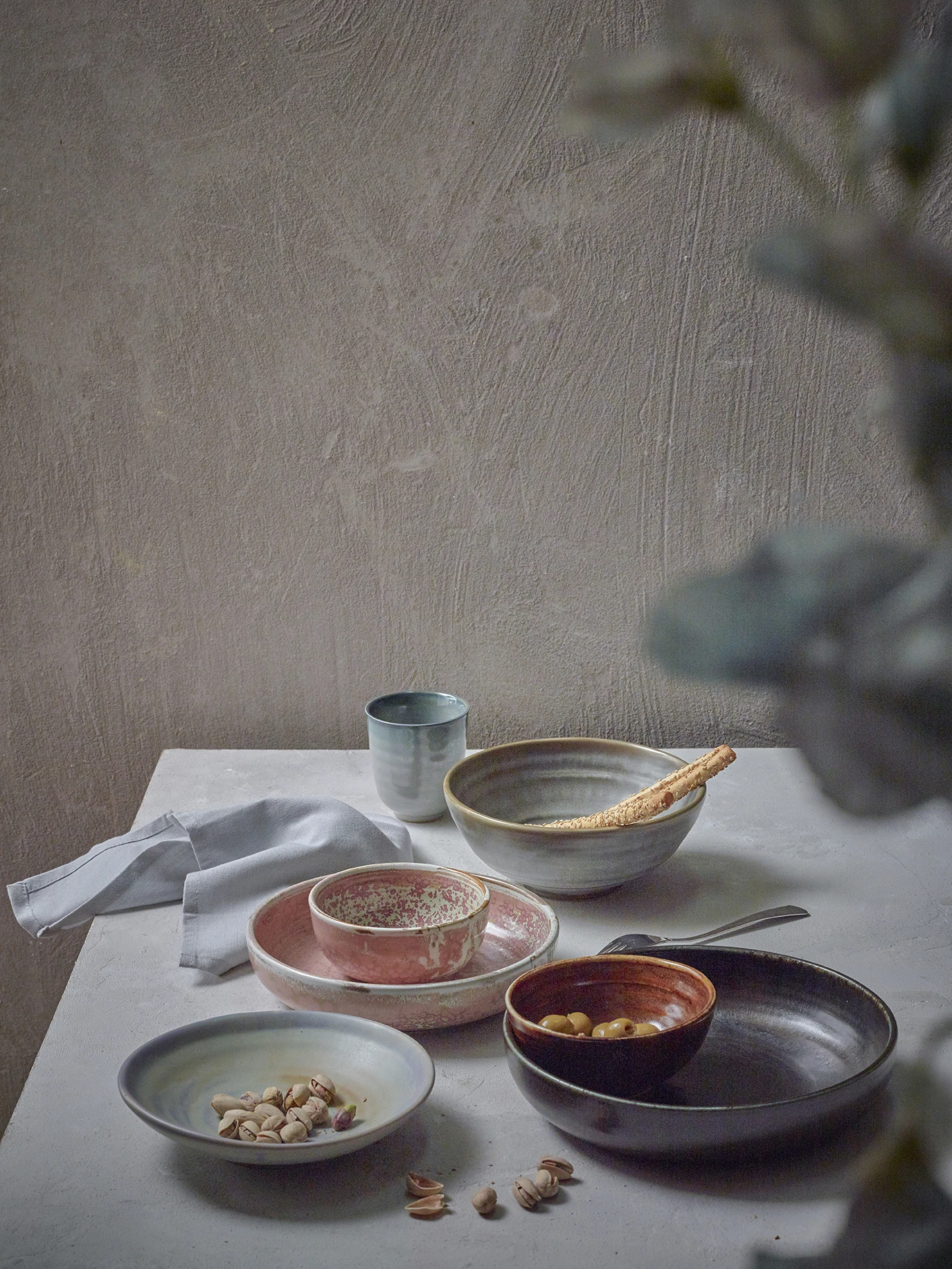 HKliving Grey and Green Home Chefs Ceramics Mug 5 HKliving Grey and Green Home Chefs Ceramics Mug