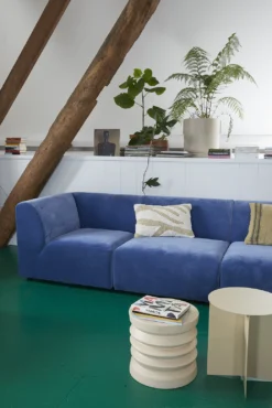 HKliving Cream Stoneware Side Table