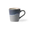 HKliving Set of 6 Same Ceramic 70's Espresso Mugs: Ocean, 8x5,8x6,2cm