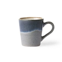 HKliving Set of 6 Same Ceramic 70's Espresso Mugs: Ocean, 8x5,8x6,2cm