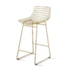 HKliving Brass Wire Bar Stool