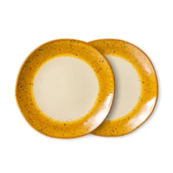 HKliving 70s Ceramics Autumn Side Plate - Set of 2