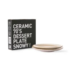HKliving 70s Ceramics: Dessert Plates, Snow (Set of 2) 9 HKliving 70s Ceramics: Dessert Plates, Snow (Set of 2)