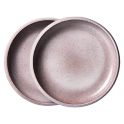 HKliving Bold & Basic Ceramics Deep Plate Purple Set of 2