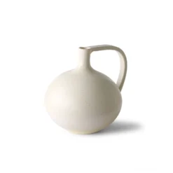 HKliving Ceramic Jar M White Speckled