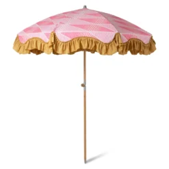 HKliving Graphic Twist Beach Umbrella