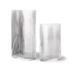 HKliving Clear Ribbed Vases Set of 2 2 HKliving Clear Ribbed Vases Set of 2