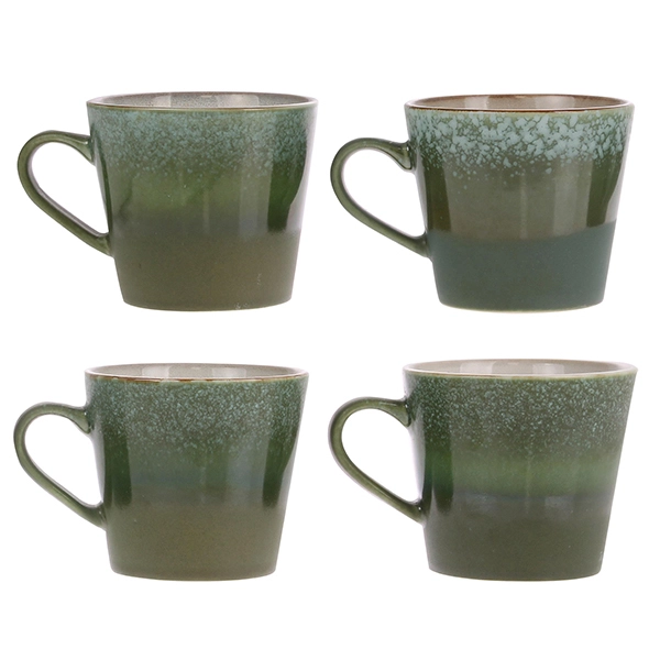 HKliving 70s Ceramics: Cappuccino Mug, Grass 3 HKliving 70s Ceramics: Cappuccino Mug, Grass