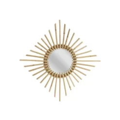 HKliving Natural Rattan Square Mirror