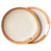 HKliving Ceramic 70's Dinner Plate Earth (Set of 2) 2 HKliving Ceramic 70's Dinner Plate Earth (Set of 2)