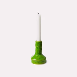 HKliving The Emeralds Small Green Ceramic Candle Holder