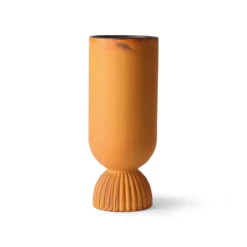 HKliving Ceramic Vase with Ribbed Base
