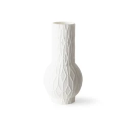 HKliving Matt White Porcelain Vases Set of 4