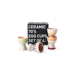 HKliving 70s Ceramics Eggcup Set of 4