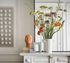 HKliving White Ceramic Vase Greek B 9 HKliving White Ceramic Vase Greek B