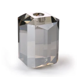 HKliving Grey Crystal Glass Diamond Candle Holder