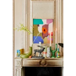 HKliving Glossy Olive Twisted Vase 9 HKliving Glossy Olive Twisted Vase