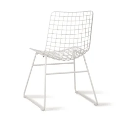 HKliving White Wire Dining Chair