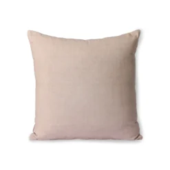 HKliving Striped velvet cushion beige/liver (45x45)