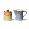 HKliving 70s Ceramics: Milk Jug & Sugar Pot, Berry/Peat 2 HKliving 70s Ceramics: Milk Jug & Sugar Pot, Berry/Peat