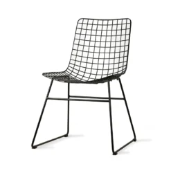 HKliving Black Wire Dining Chair
