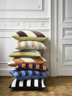HKliving Striped Cushion Velvet Peach/Cream 40x60cm 9 HKliving Striped Cushion Velvet Peach/Cream 40x60cm