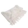 HKliving Cotton white blanket 2 HKliving Cotton white blanket