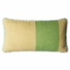 HKliving Hand Woven Wool Cushion Green (38x74)