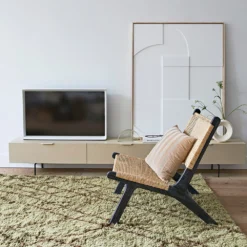 HKliving Striped Velvet Cushion Beige/Dusty Pink (45x45)