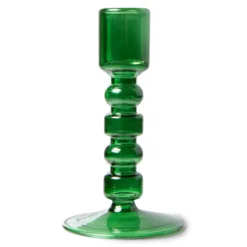 HKliving Forest Green Glass Candle Holder 10 HKliving Forest Green Glass Candle Holder