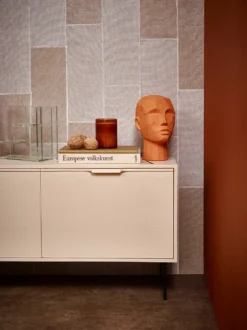 HKliving Terracotta Abstract Head Sculpture