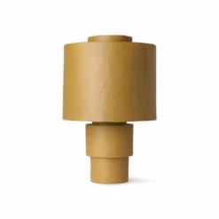 HKliving Gesso table lamp in the colour matt mustard.