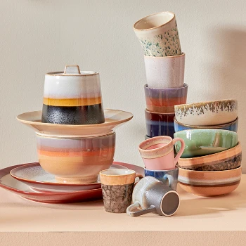 HKliving 70s Ceramics Espresso Mug Set of 4 6 HKliving 70s Ceramics Espresso Mug Set of 4