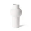 HKliving Vase 15x15x30.5cm White Handmade of Clay