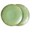 HKliving 70s Ceramics Kiwi Dinner Plate - Set of 2