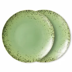 HKliving 70s Ceramics Kiwi Dinner Plate - Set of 2