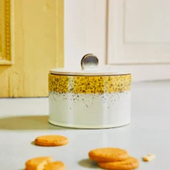 HKliving Ceramic 70's Cookie Jar Autumn 9 HKliving Ceramic 70's Cookie Jar Autumn