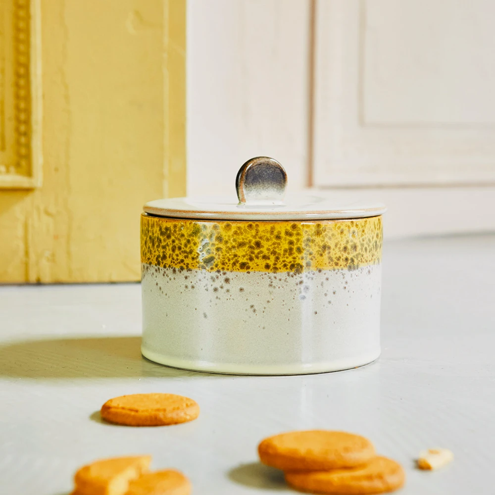 HKliving Ceramic 70's Cookie Jar Autumn 6 HKliving Ceramic 70's Cookie Jar Autumn