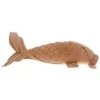 HKliving Hand Carved Wooden Carp Fish