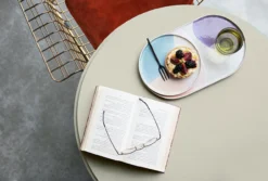 HKliving Gallery Ceramics Oval Dinner Plate Pink/Lilac