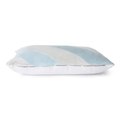 HKliving Striped Velvet Cushion Ice Blue 40x60