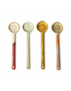HKliving Set of 4 Medium Scorpius Ceramic Spoons