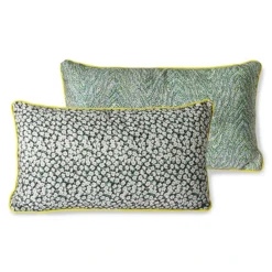 HKliving Doris : Printed Cushion Green (35x60)