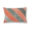 HKliving Striped Cushion Velvet Grey/Nude (40x60)